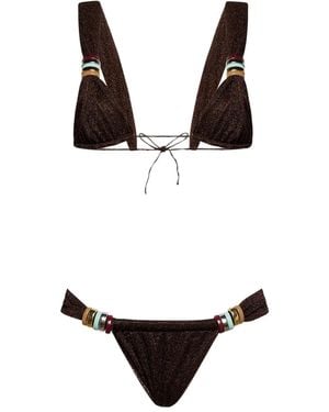 Oséree Lumière Multi-Ring Bikini - Black