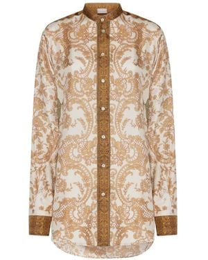 Pierre Louis Mascia Aloe Silk Shirt - Natural