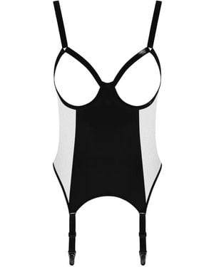 Maison Close Pure Tentation Open-Garter Jumpsuit - Black