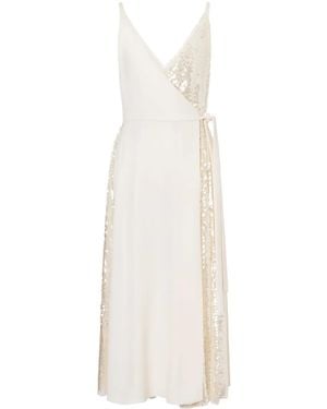 Philosophy Di Lorenzo Serafini Wrap Dress With Sequin Embellishment - White