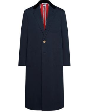 Thom Browne Jas Met Fluwelen Kraag - Blauw