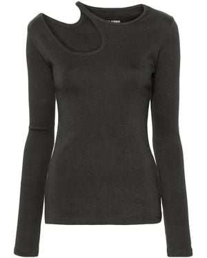 Low Classic Cut-Out Detail Top - Black