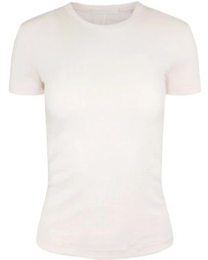 Helmut Lang Shrunken Ribbed-Knit Top - White