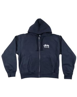 Stussy Zipped Hoodie - Blue