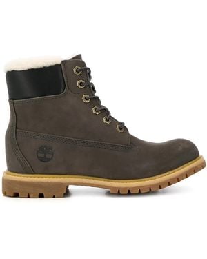 Timberland Lace-Up Combat Boots - Brown