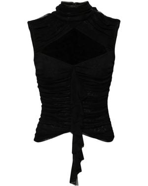 De La Vali Tiramisu Ruched Top - Black