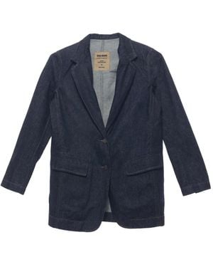 Uma Wang Denim Blazer Met Knoopsluiting - Blauw