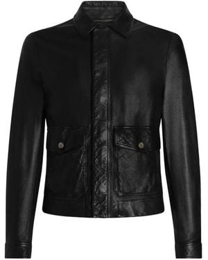 Dolce & Gabbana Leather Jacket - Black