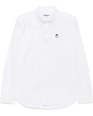 Chocoolate Camicia Con Applicazione - Bianco