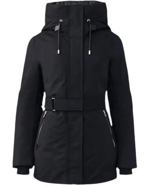 Mackage Jeni-Nf Belted Hooded Jacket - Black