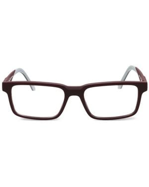 Lacoste Rectangle-Frame Glasses - Red