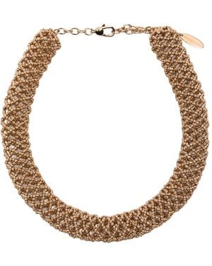 Brunello Cucinelli Woven Beaded Necklace - White