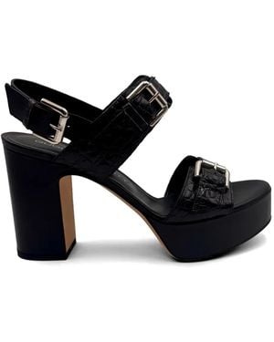 Guglielmo Rotta Buckle-Detail Platform Sandals - Black