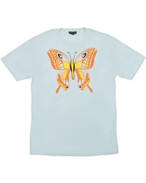 CALLIPYGIAN T-Shirt mit Schmetterling-Print - Blau