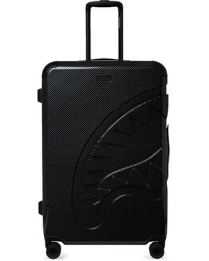 Sprayground Shark-Embossed Rolling Luggage - Black