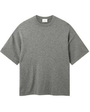 Axel Arigato Distort Knitted Back-Logo T-Shirt - Grau