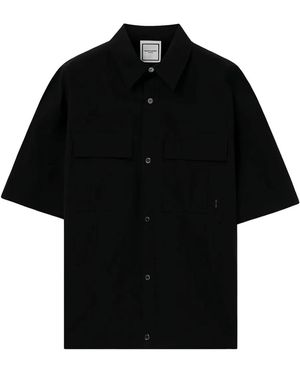 WOOYOUNGMI Pocketed Short-Sleeve Shirt - Black