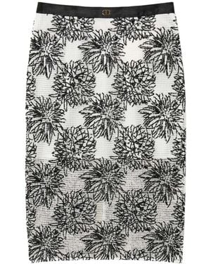 Twinset Jupe Mi-Longue À Sequins - Gris