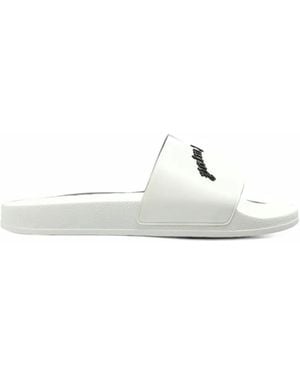 Palm Angels Logo-Plaque Slides - White