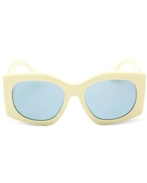 Burberry Oversized Geometric-Frame Sunglasses - Blue