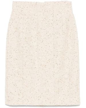 Tagliatore Tweed Mini Skirt - Natural