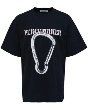 Peacemaker Oamc Carabinier-Print Short-Sleeves T-Shirt - Black