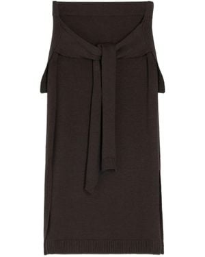 Lemaire Falda midi con detalle de lazo - Negro