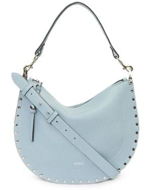 Isabel Marant Oskan Soft Stud-Embellished Tote Bag - Blue