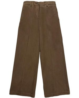 Eleventy Pressed-Crease Pants - White