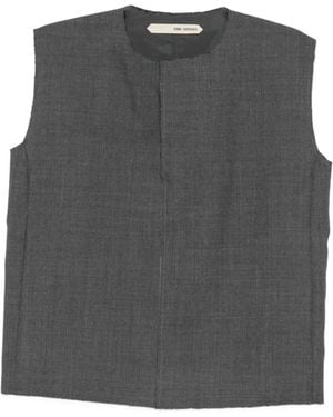 SONIA CARRASCO Sleeveless Concealed-Fastening Blouse - Gray