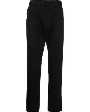 Low Brand Concealed-Front Fastening Trousers - Black