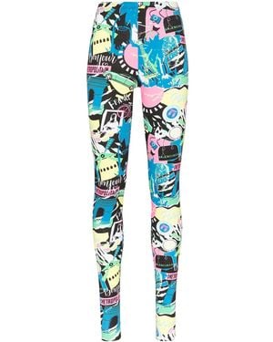 Balenciaga Paris Night Printed Leggings - Blue