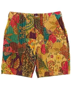 Engineered Garments Patchwork shorts - Naranja