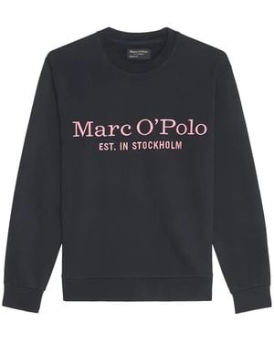 Marc O' Polo Sweater Met Geborduurd Logo - Zwart