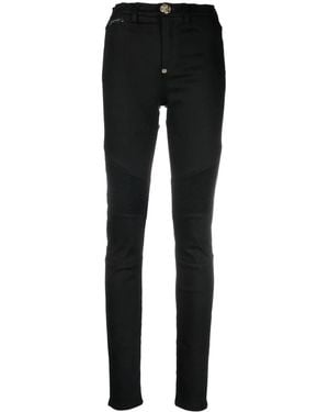 Philipp Plein Skinny-Jeans Mit Hohem Bund - Schwarz