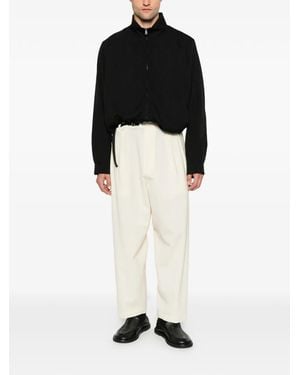 Seven Gauge Belted Pleated Trousers - Black