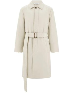Ferragamo Padded Belted Trench - Natural