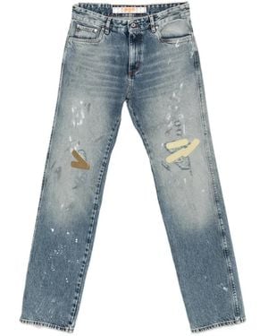 PDF Nico Distressed Paint-Splatter Jeans - Blue