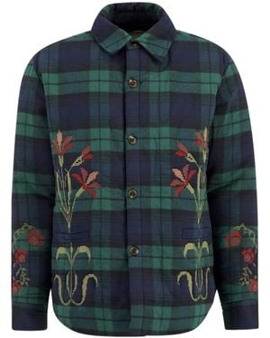 BAZISZT Masin Katoenen Shirtjack - Blauw