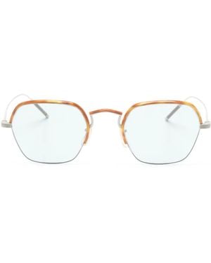 Oliver Peoples Tortoiseshell geometric-frame glasses - Metálico