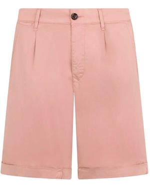Moorer Alicudi-Sec Turned-Up Shorts - Pink