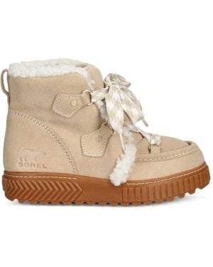 Sorel Ona Ave Alpine Plus Leather Ankle Boots - Natural