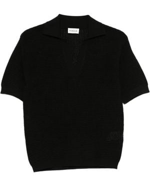P.A.R.O.S.H. V-Neck Short-Sleeved Jumper - Black