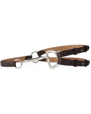 Ralph Lauren Stirrup Leather Belt - White