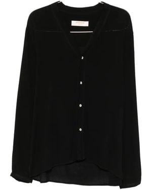 Officina 36 V-Neck Long-Sleeve Shirt - Black