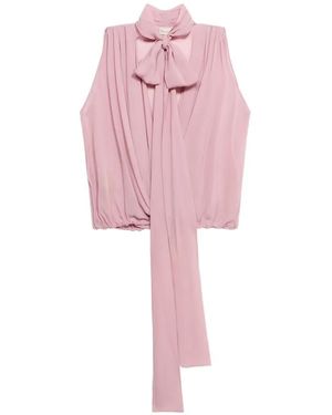 Blumarine Scarf-Detail Wrap Blouse - Pink