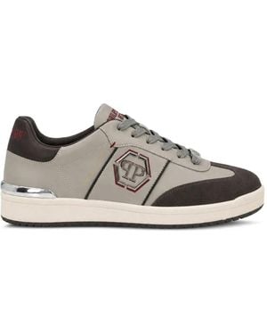 Philipp Plein Baskets Basses Retro Hustle Bicolores - Blanc