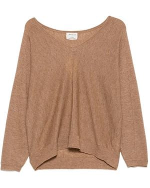 MAISON 123 Pitt Pullover Im Metallic-Look - Braun
