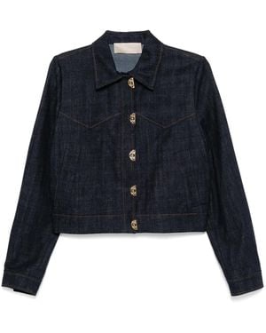 Elie Saab Embellished Denim Jacket - Blue