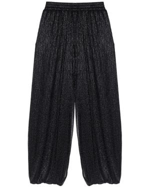 Maje Metallic-Effect Straight Pants - White